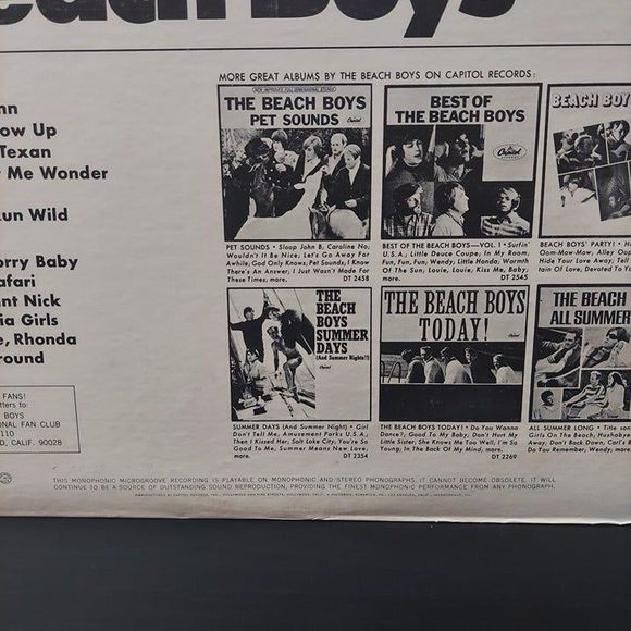 Beach Boys Vinyl LP BEST OF VOL 2 1967 Stereo Capitol Records Star Line DT 2706 - Picture 5 of 11